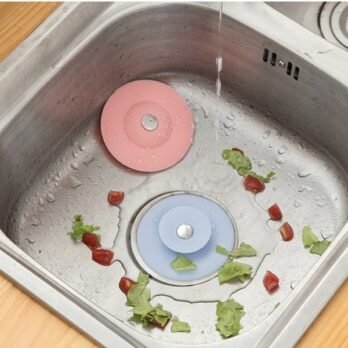 Silikonowy korek do zlewu z sitkiem 2w1