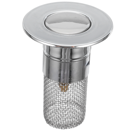 521 : Sink drain stopper with removable stainless steel filter basket
