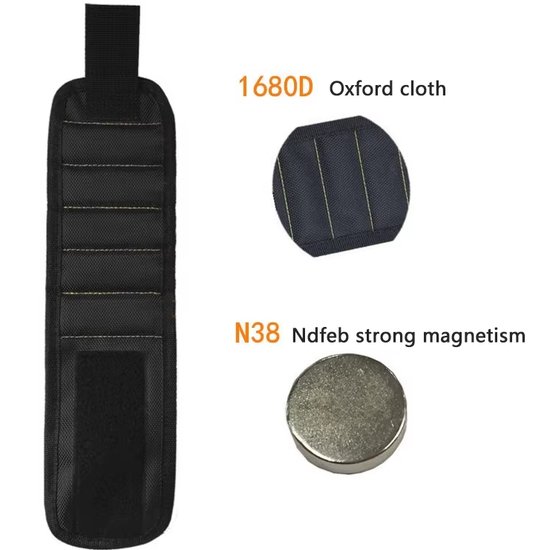 534 : Magnetic wrist band for tools | bits, drills, nails