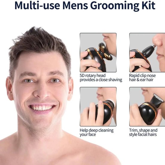 036 : 5-in-1 Men's electric shaver | Waterproof, rechargeable & multi-functional