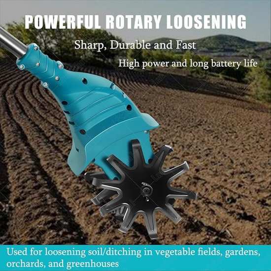 7035 : Foldable Cordless Garden Tiller 18,5V