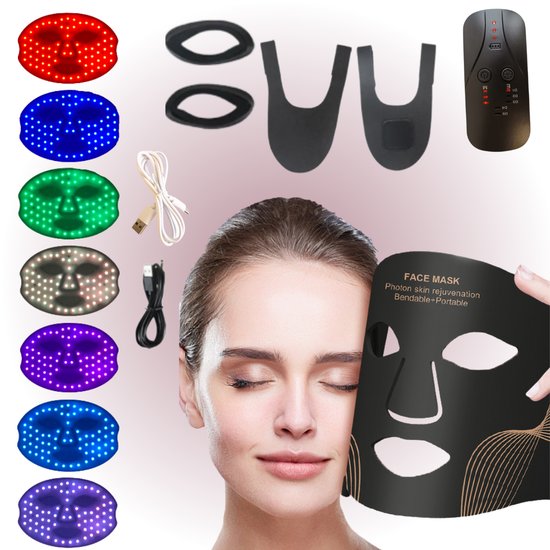 Maska na Twarz LED 7-Kolorowa – Terapia Światłem