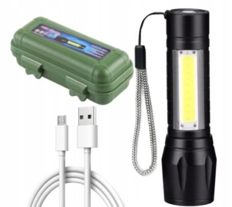 Mini kieszonkowa latarka taktyczna + pudełko