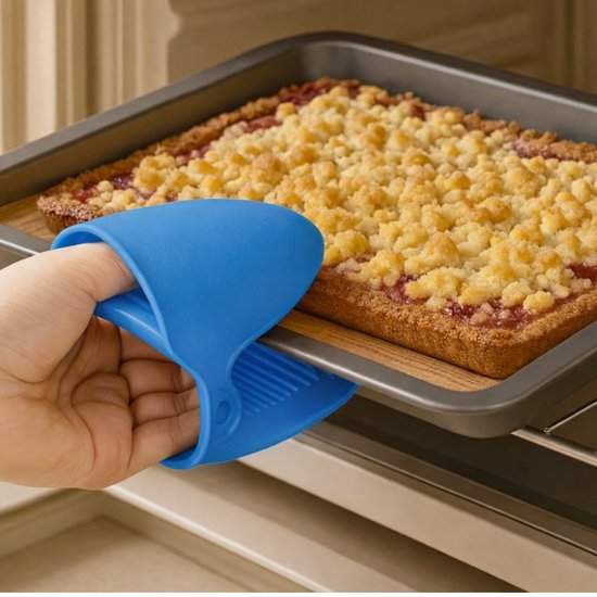 Silikonowe rękawice kuchenne żaroodporne | 2 szt.-Niebieski