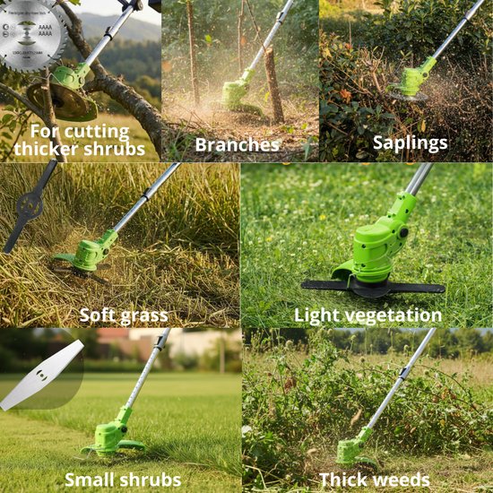 Bezprzewodowa podkaszarka do trawy ADM z 2 akumulatorami litowymi