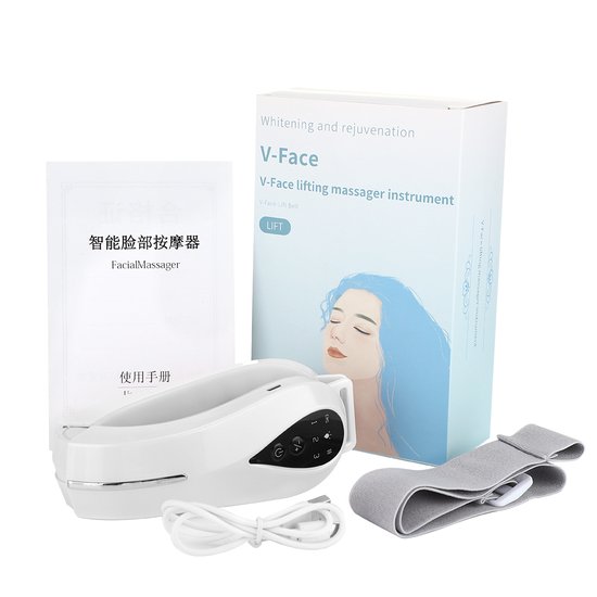 447 : 2-in-1 V-face chin lifting massager with LED therapy