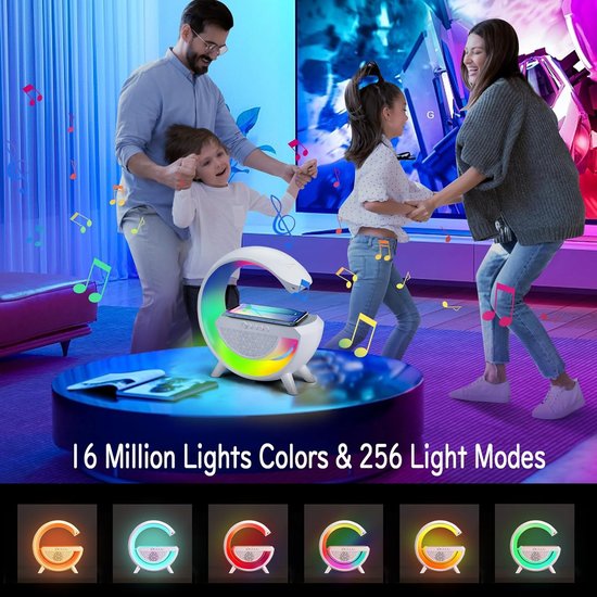 500 : LED Lamp with Charger QI and Bluetooth Speaker