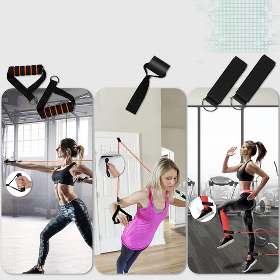 179 : Set of 5 resistance rubber for training exercises