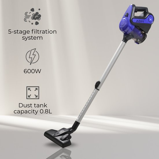 421 : ADM Bagless vertical vacuum cleaner 600w
