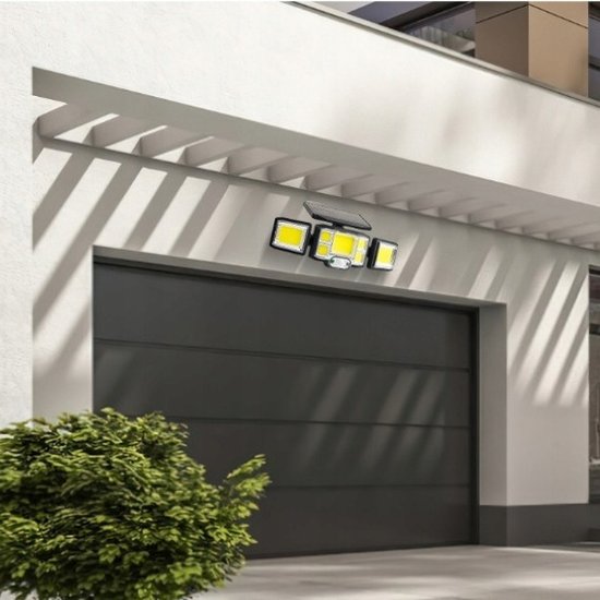 376 : Solar lamp 204 cob separate panel + remote control