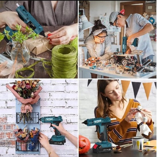 7006 : ADM Cordless Hot Glue Gun 21V + 1 Battery 21V