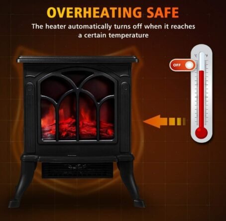 2077 : ADM Electric fireplace heater | 3D visual flame