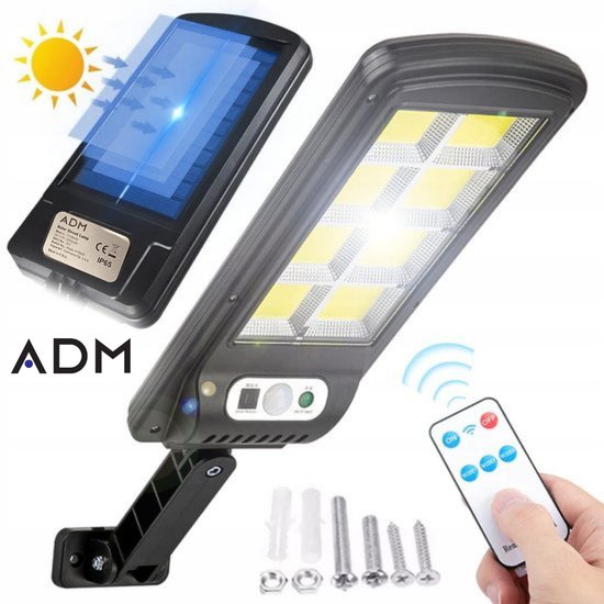 ADM Solar street lamp with motion sensor & remote control | 1,200 mAh
