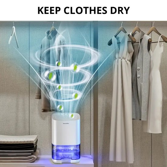 Cichy Osuszacz Powietrza z 7 Kolorami LED