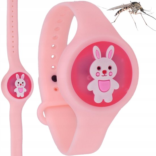 064-7 : Watch band for children mosquito against - pink