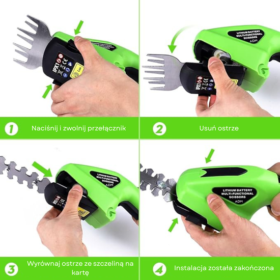 541 : ADM 2-in-1 Cordless Hedge Trimmer & Grass Shears