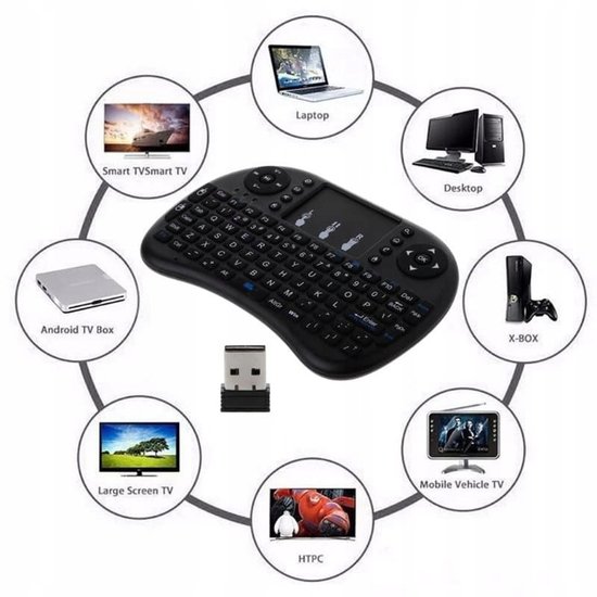 172 : Wireless keyboard smart TV i8 + backlit