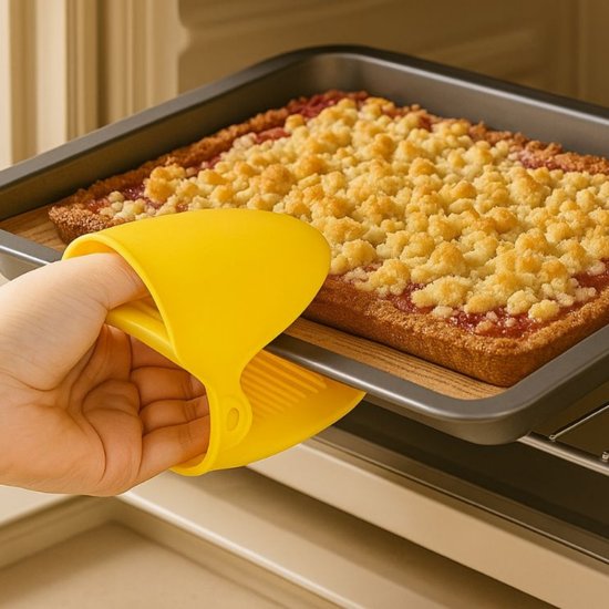 Silikonowe rękawice kuchenne żaroodporne | 2 szt.-Żółty