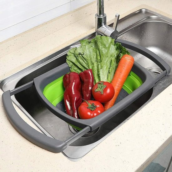 480 : Fold & Drain Kitchen Basket – Adjustable Sink Strainer