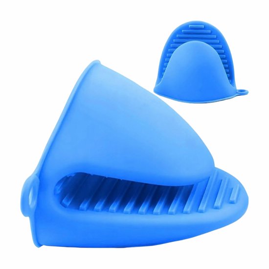 006-3 : Silicone heat-resistant kitchen gloves | 2 pcs- Blue