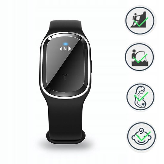 085 : Ultrasonic mosquito repellent watch | white and black