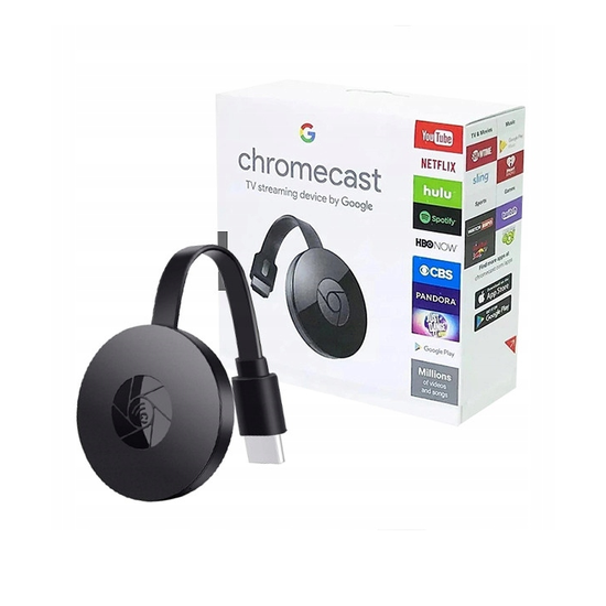 484 : Chromecast TV cast streaming device 4K – black