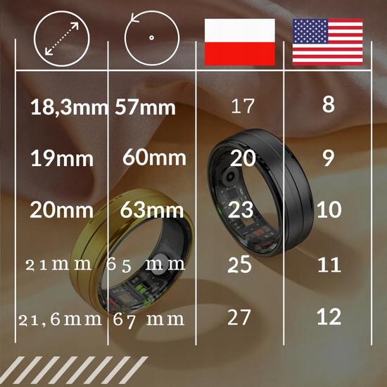 7020 : Smart ring – intelligent health & activity tracker in a stylish form - 18.9 mm