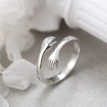 423 : Adjustable Silver Hugging Ring – S925 Sterling Silver