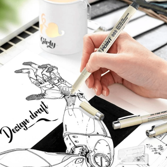 501 : Fineliner markers for sketching | 9-Piece Set