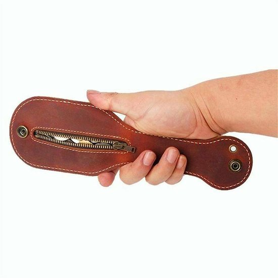 292-1 : Genuine leather self-defense purse - light brown