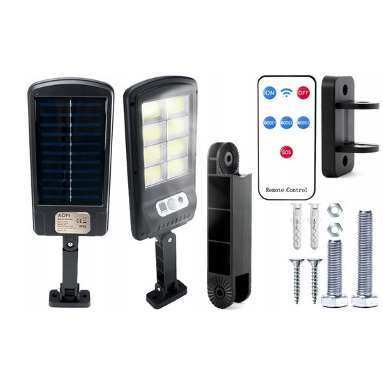 507 : ADM Solar street lamp with motion sensor & remote control | 1,200 mAh