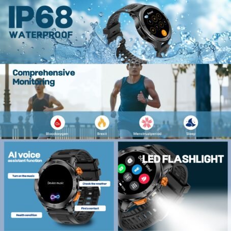 6092 : Smartwatch V21 with flashlight | 100+ sports modes