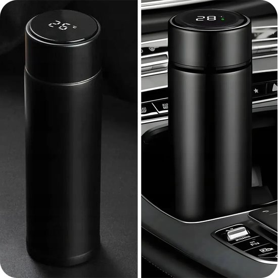 108 : Smart Thermal Bottle 500ml – LCD Temperature Display Thermos