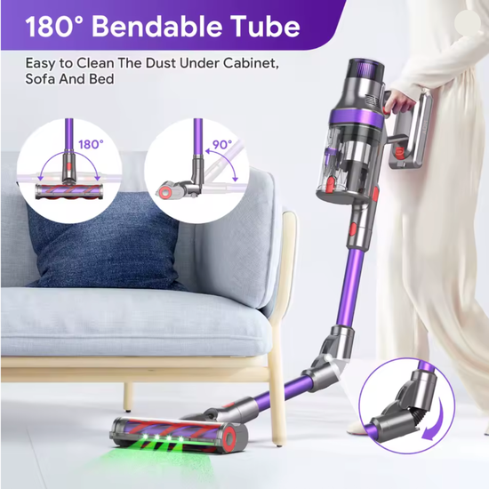 583 : ADM Cordless Vacuum Cleaner with a foldable tube