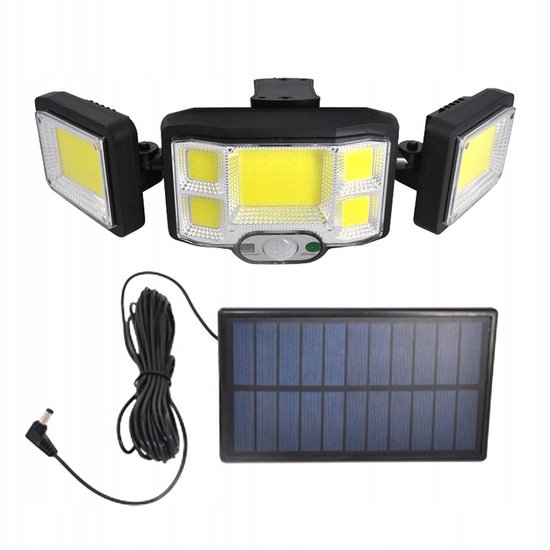 376 : Solar lamp 204 cob separate panel + remote control