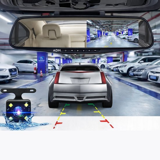 Rejestrator ADM  jazdy Full HD z kamerą cofania