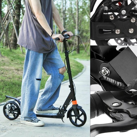 116D-1 : Foldable scooter, disc brakes-black