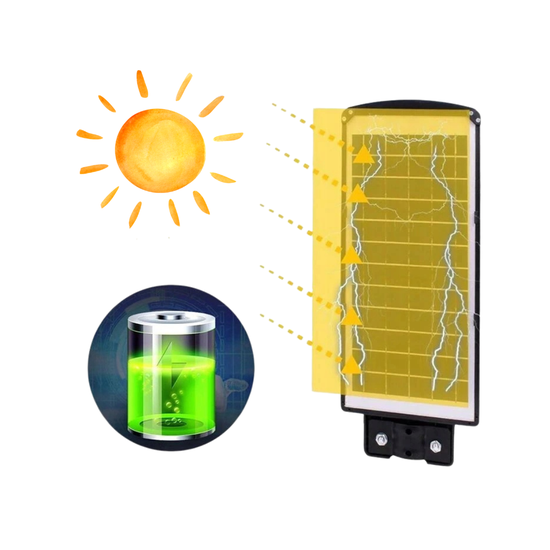 043 : 120w smd solar pir led street lamp + remote control 6190