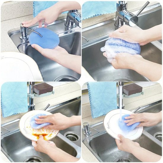 073 : Silicone sponge washer cleaning pad 1cm thick