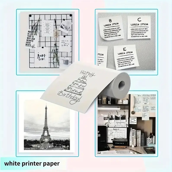 Bezprzewodowa mini drukarka | Kompatybilna z Bluetooth i USB-C