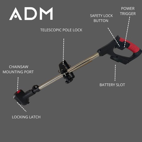 7014 : ADM Telescopic Extension Pole for Mini Chainsaw