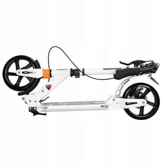 116D : Foldable scooter, disc brakes-white
