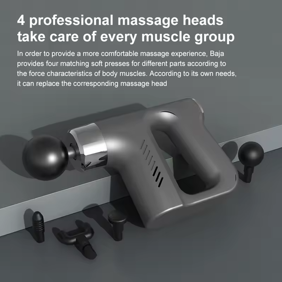 130 : Handheld Massage Gun | 4 attachments