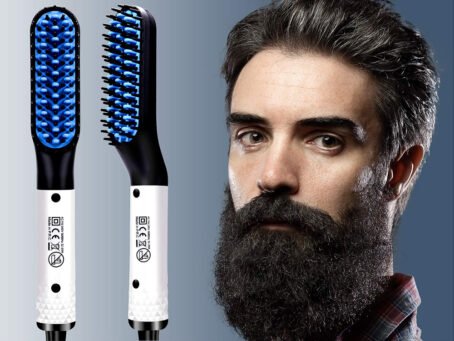 450 : Straightener men’s beard with jonization brush