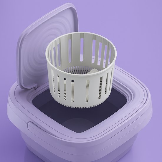 7021 : ADM Portable Folding Mini Washing Machine- purple