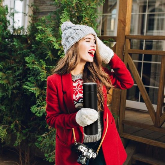 108 : Smart Thermal Bottle 500ml – LCD Temperature Display Thermos