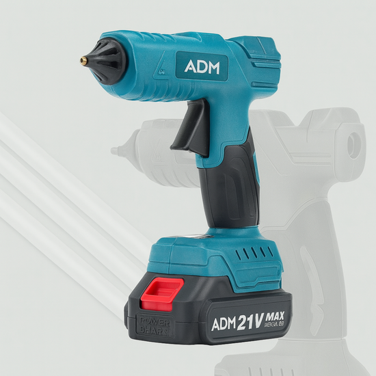 ADM Bezprzewodowy Pistolet na Klej na Gorąco 21V + 1 Akumulator 21V