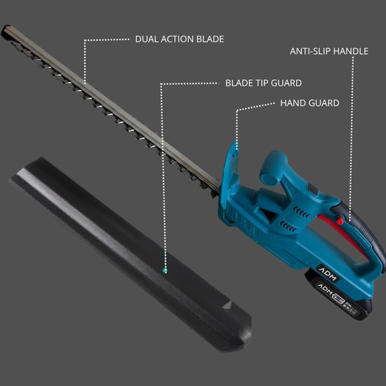 7007 : ADM Cordless Hedge Trimmer with 21V Lithium Battery