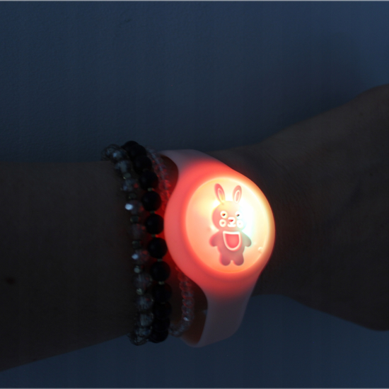 064-7 : Watch band for children mosquito against - pink