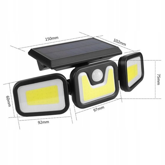 307 : Solar Halogen Lamp  100LED Twilight Motion Detektor